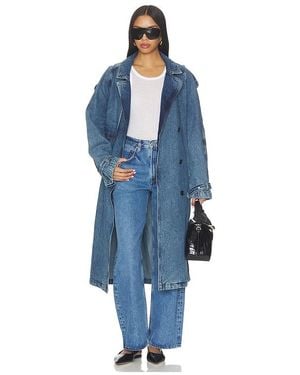 Anine Bing Trenchcoat, Langer Schnitt Rickie - Blau