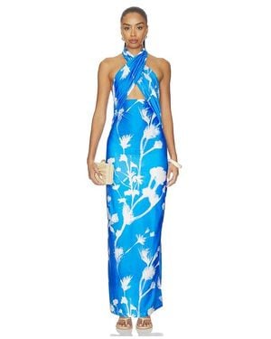 Especia Kim Neel Long Dress - Blue