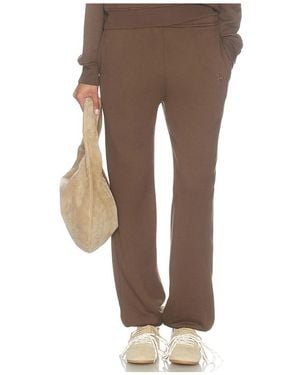 ÉTERNE French Terry Boyfriend Pocket Sweatpant - Brown