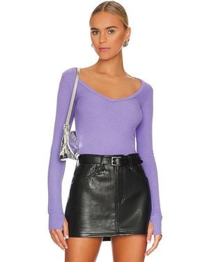 Michael Lauren Otis Long Sleeve Top - Purple