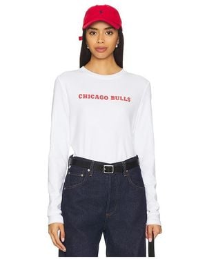 Terez X Revolve Chicago Bulls Long Sleeve Baby Tee - White