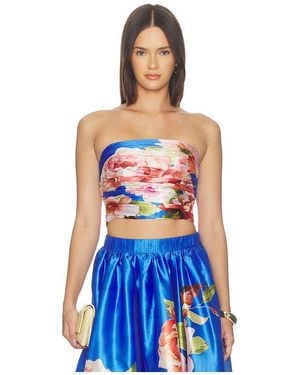 Hemant & Nandita Strapless Shoulder Top - Blue