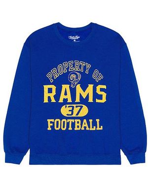Junk Food Rams Property Crew Fleece Sweatshirt - Blue