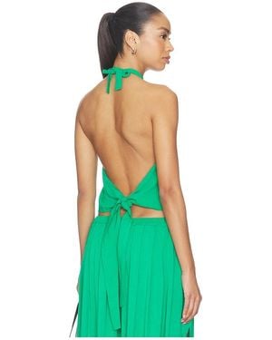 Ripley Rader Linen Tie Back Halter Top - Green
