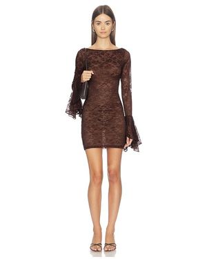 Tularosa Vestido Molley En Color Marrón Talla (También En Xxs, Xs, S, M, Xl) - Rojo