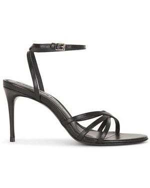Black Suede Studio Olie 80 Sandal - White