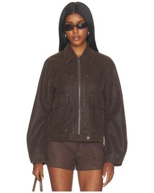 Free People X We The Free Blair Faux Suede Sierra Jacket - Brown