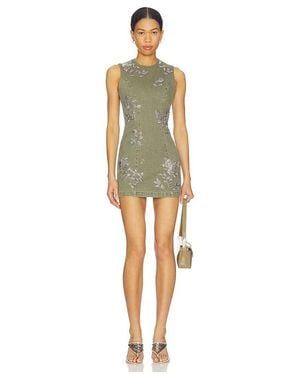 Markgong Beaded Mini Dress - Green