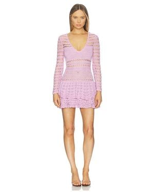 retroféte Lujayn Crochet Dress - Pink