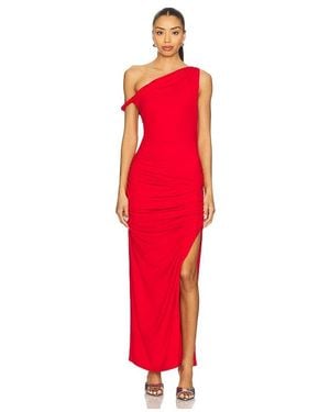 Line & Dot Maxikleid Erina - Rot