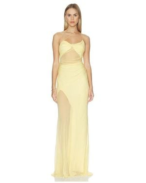 The Sei Vestido De Tiras En Color Amarillo Talla (También En 2, 4, 6, 8, 10) - Metálico