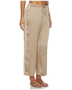 DONNI. The Silk Stripe Crop Pant - Natural