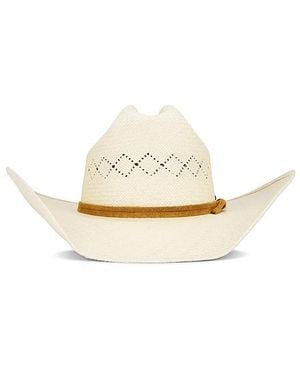 Brixton Laredo Panama Straw Cowboy Hat - White