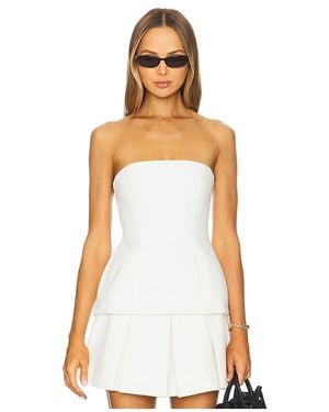 Bardot Helenia Longline Strapless Top - White