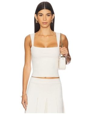 Susana Monaco Wide Angle Strap Tank Top - White
