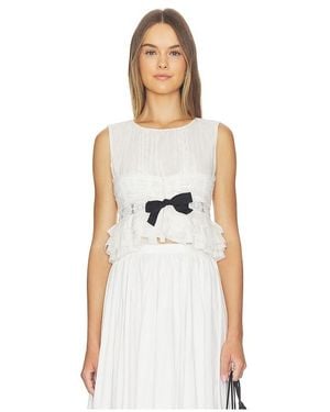V. Chapman X Kristopher Brock Almeria Top - White