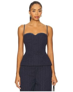 Jonathan Simkhai Jennings Bustier Top - Blue