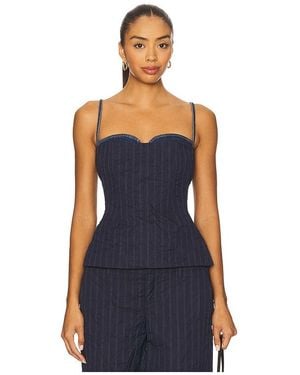 Jonathan Simkhai Jennings Bustier Top - Blue