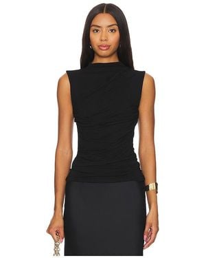 Enza Costa Sleeveless Twist Top - Black