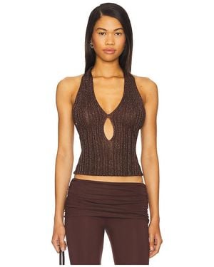 Misha Strick-Top Echo - Braun