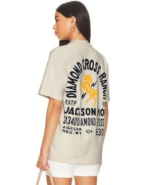 Diamond Cross Ranch Address Tee - White