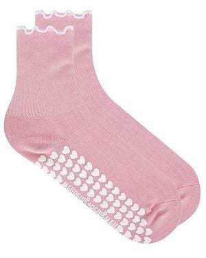 WellBeing + BeingWell Socken Ruffle Grip Sock - Pink