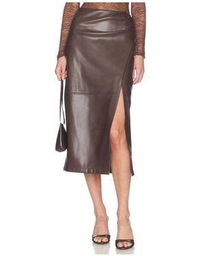 Cami NYC Lorena Faux Leather Skirt - Brown