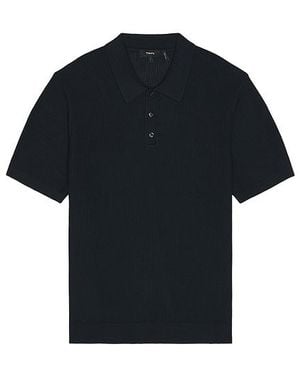Theory Polohemd Mesh - Schwarz