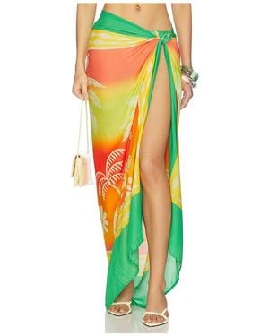 Maaji Tropical Landscape Isla Print Sarong - Green