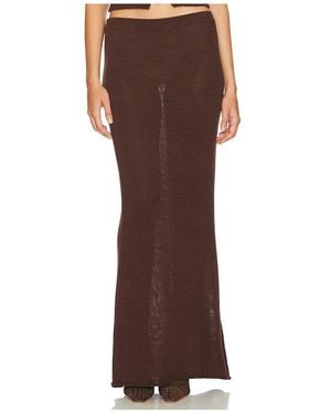 SER.O.YA Kora Knit Maxi Skirt - Brown