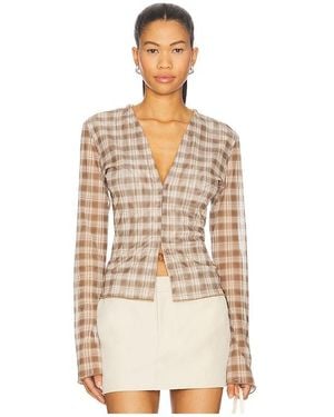 Jade Cropper Long Sleeve Cardigan - Natural
