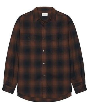 Saturdays NYC Ombre Check Work Shirt - Black