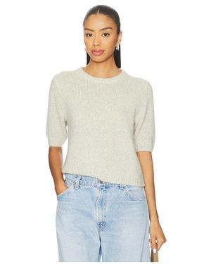 W. Cashmere Jersey Manga Corta Brenda En Color Neutral Talla (También En S) - Blanco