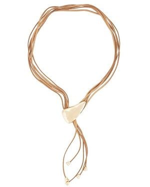 Ettika Molten Arc Bolo Necklace - Metallic