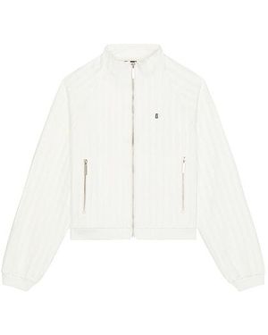 MADFRENZY Striped Track Jacket - White