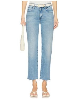 Mother The Kick It Ankle Fray Jeans - Blue
