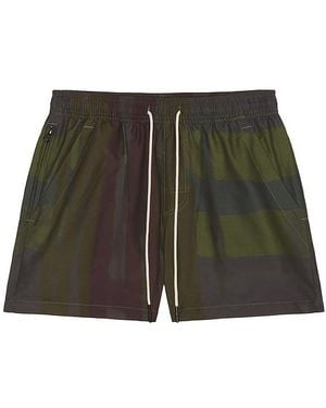 Oas Dusky Meld Swim Shorts En Talla (También En M, S, Xl/1X) - Verde