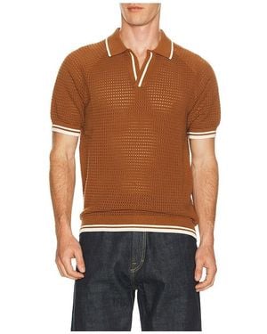 Percival Casa Martini Knitted Tennis Polo En. Taille Also En M, Xl/1X - Orange