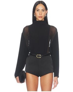 Sans Faff Mockneck Silkshirt - Black