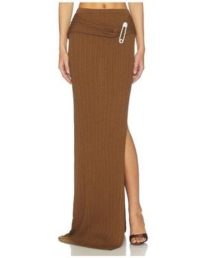 GIUSEPPE DI MORABITO Safety Pin Skirt - Brown