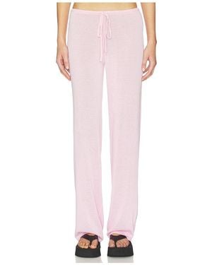 Frankie's Bikinis Ela Knit Pant - Pink