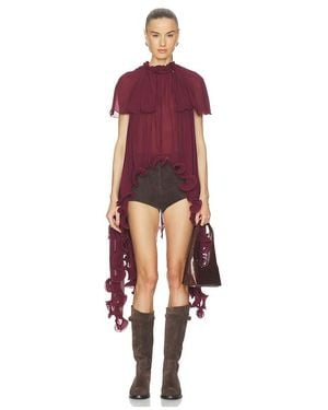 Aniye Records Ruffle Top - Red