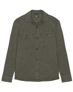 Faherty Inlet Knit Cpo Shirt - Green