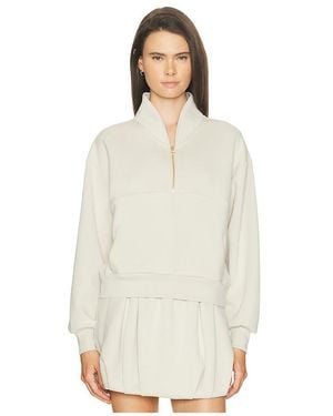 Gold Hinge Luxesoft Lounge Quarter Zip - White