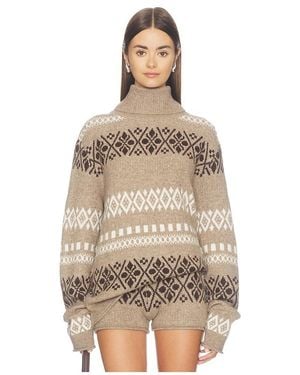 MORE TO COME Kelsey Fairisle Jumper - Natural