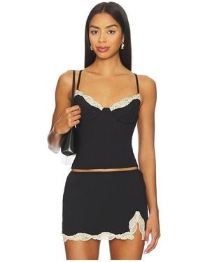 Only Hearts Delicious With Lace Rose Underwire Cami - Black
