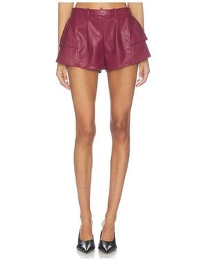 Free People Shorts Aus Lederimitat Star Dust - Rot