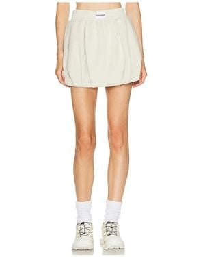 Gold Hinge Luxesoft Bubble Skirt - White