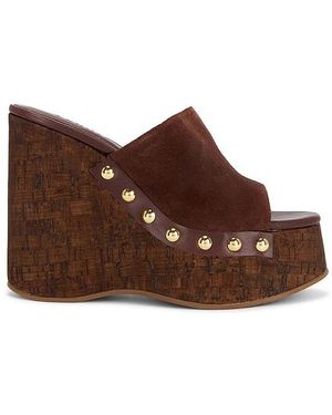 SCHUTZ SHOES Dalle Studs Sandal - Brown