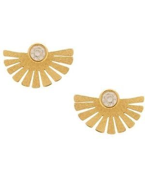 Mazin Jewels Sunray Earrings - Metallic